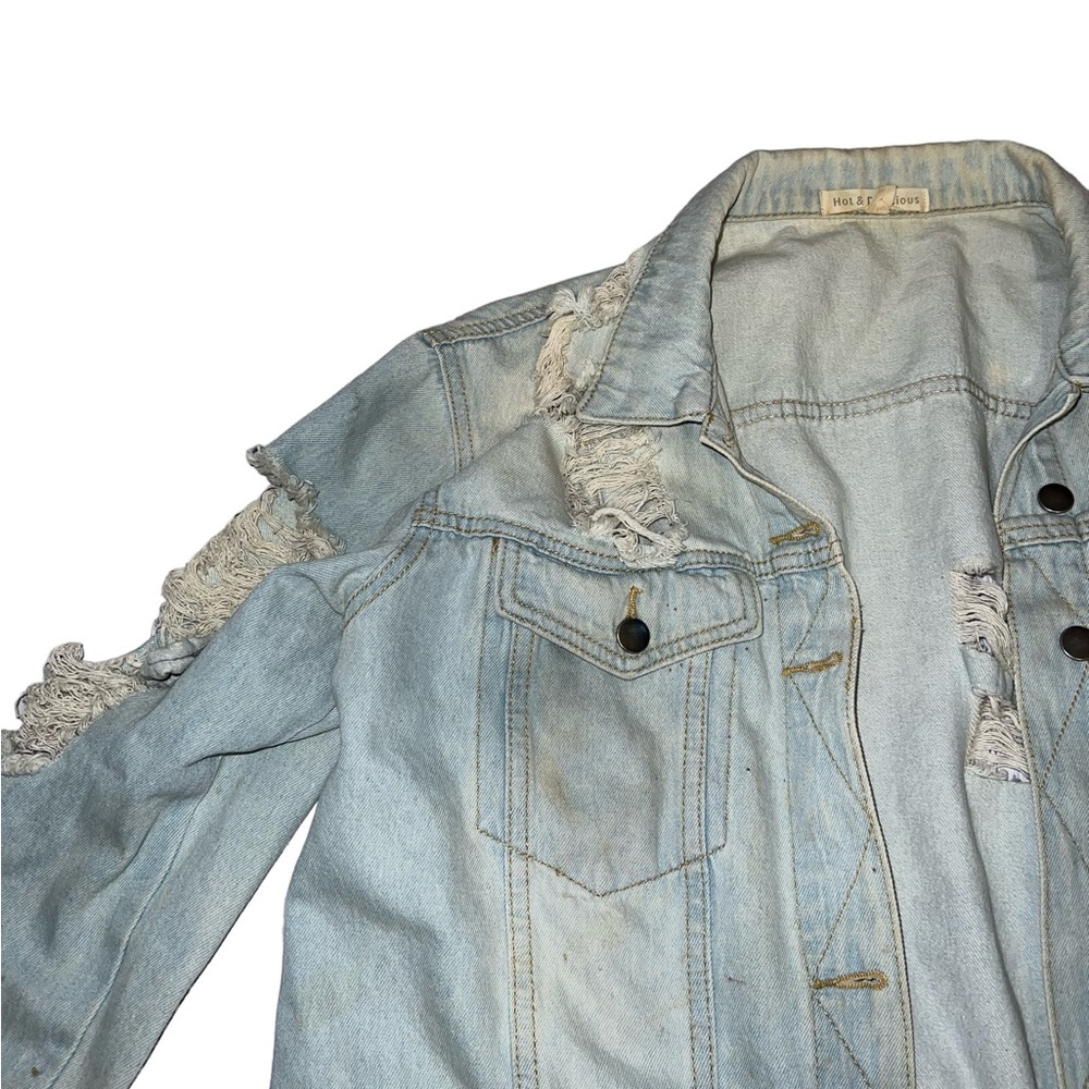 Hope’s Boutique distressed denim jacket - Picture 2 of 5